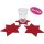 3x Untersetzer Stern S, rot (15 cm) - Glasuntersetzer, Filzuntersetzer, Tischdeko Weihnachten