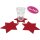 3x Untersetzer Stern S, rot (20 cm) - Glasuntersetzer, Filzuntersetzer, Tischdeko Weihnachten