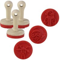 3er Set Keksstempel X-Mas - Backstempel Keks Stempel,...