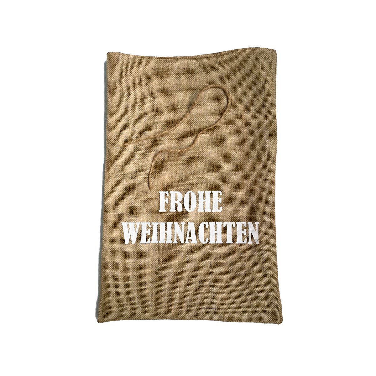 Jute Sack Weihnachten weiss Geschenktasche, Nikolaussack, Geschenkes