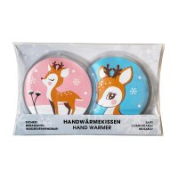 Taschenwärmer süßes Reh, 2er Set - Wichtelgeschenk, Handwärmer, Taschenheizkissen