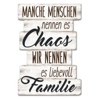 Plankenschild Familie, Holzbild mit coolem Spruch im...