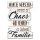 Plankenschild Familie, Holzbild mit coolem Spruch im Retro Look