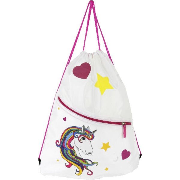 Sportbeutel Einhorn Kopf - Sporttasche Pferd, Regenbogen, Turnbeutel