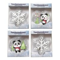 4er Set Taschenwärmer Snow Panda Wichtelgeschenk -...