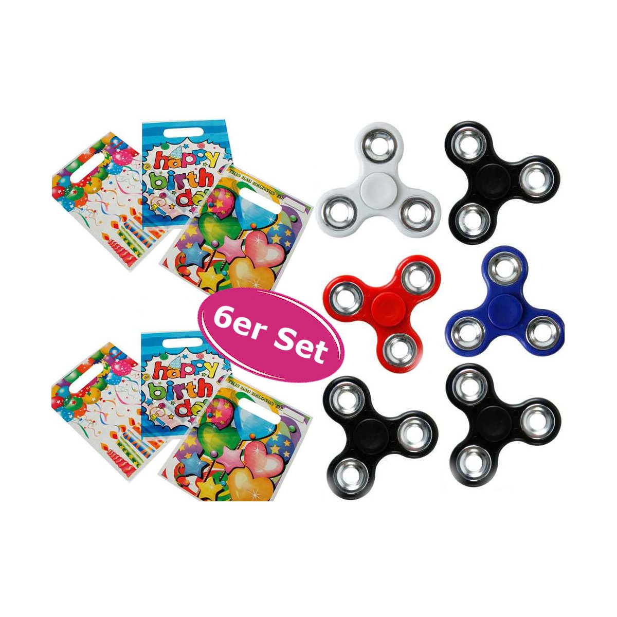 6x Smiley Kreisel Mitgebsel Kinder Geburtstag Mitbringsel Spinnig Spielzeug Emoj 