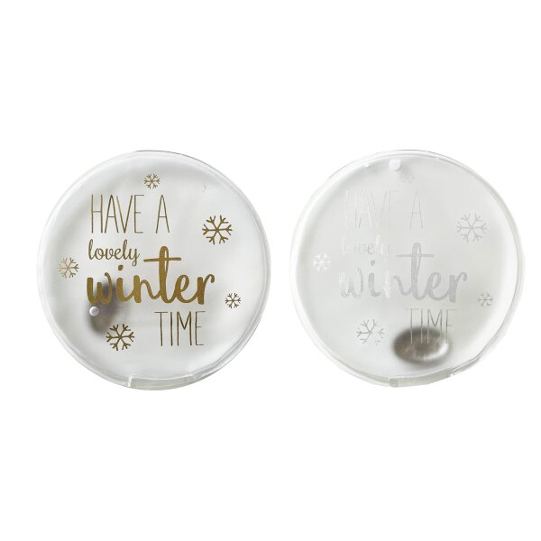 Taschenwärmer Winter Time (2er Set) - Wichtelgeschenk, Handwärmer, Taschenheizkissen