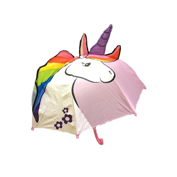 Kinder Regenschirm Einhorn Luna, rosa - ausgefallener Stockschirm, Kinderschirm
