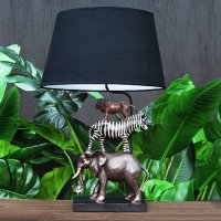 Tischleuchte Safari H:70 cm - Nachttischlampe, Dekolampe,...