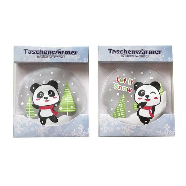 Taschenwärmer Panda, 2er Set - Wichtelgeschenk, Handwärmer, Taschenheizkissen