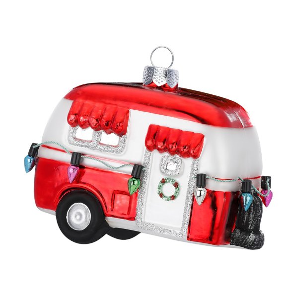 Baumschmuck Wohnwagen Wohnanhänger  - Baumkugel Caravan, Weihnachtsdeko, Christbaumkugel