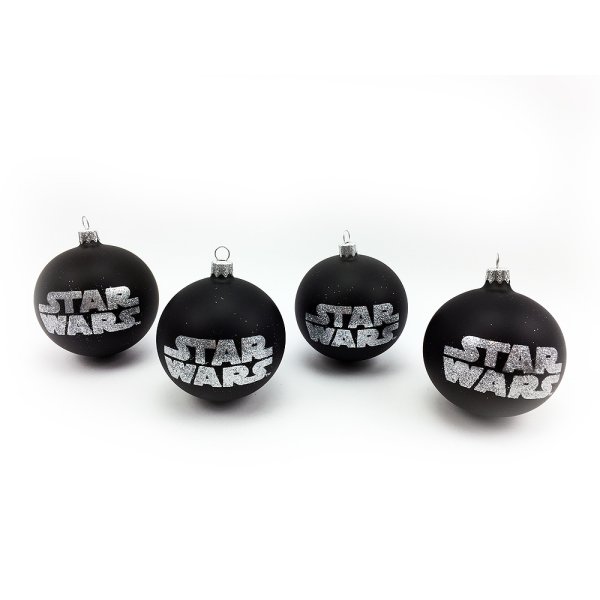 Baumkugel 4er Set Star Wars (TM) -  Weihnachtskugel für Star Wars Fans - Weihnachtsdeko