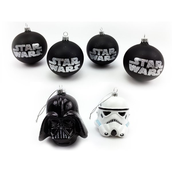 Baumkugel Star Wars (TM) 6er Set -  Weihnachtskugel für Star Wars Fans - Weihnachtsdeko