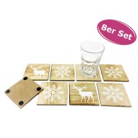 Untersetzer Xmas  (8er Set) - weihnachtliche...