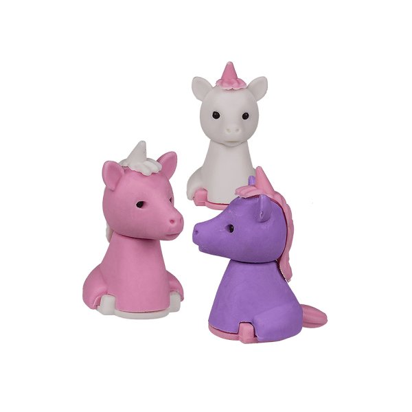 3er Set Puzzle Radierer - Einhorn  Radiergummi - tolles Kindergeschenk - Mitgebsel