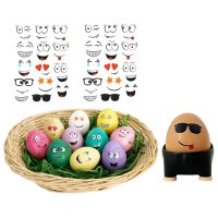 Eier Tattoos / Eier Aufkleber freche Gesichter - 2 Bögen Eier Sticker - Osterei, Eierfärben, Osterdeko, Eierfarbe, Eier färben
