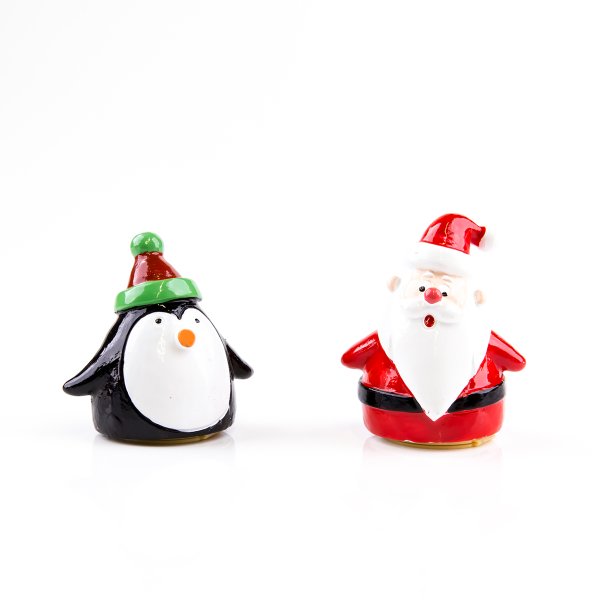 Lipgloss Santa & Pinguin 2er Set - Lippenpflege, Lip Gloss, Lippen Balsam, Wichtelgeschenk, Lipbalm