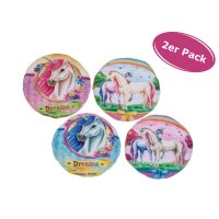 Einhorn Kissen 2er Set - Mädchen Kissen, Deko Kissen...