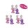 12er Set Puzzle Radierer - Einhorn  Radiergummi - tolles Kindergeschenk - Mitgebsel