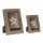 Bilderrahmen Trend hellbraun 2er Set (13x18cm, 10x15 cm) - toller Familienbilderrahmen, Fotorahmen,