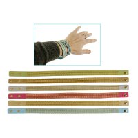 Nietenarmband / Wickelarmband bunt, 6er Set - Armband,...