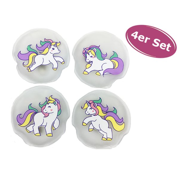 Taschenwärmer Einhorn 4er Set  - Wichtelgeschenk, Handwärmer, Taschenheizkissen