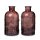Glasvase Ornament, Vase rosa altrosa, H: 13 cm, 2er Set - schöne, kleine Vase zur Tischdekoration uv