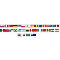 Flaggengirlande 32 Länder - Fanartikel, Public...