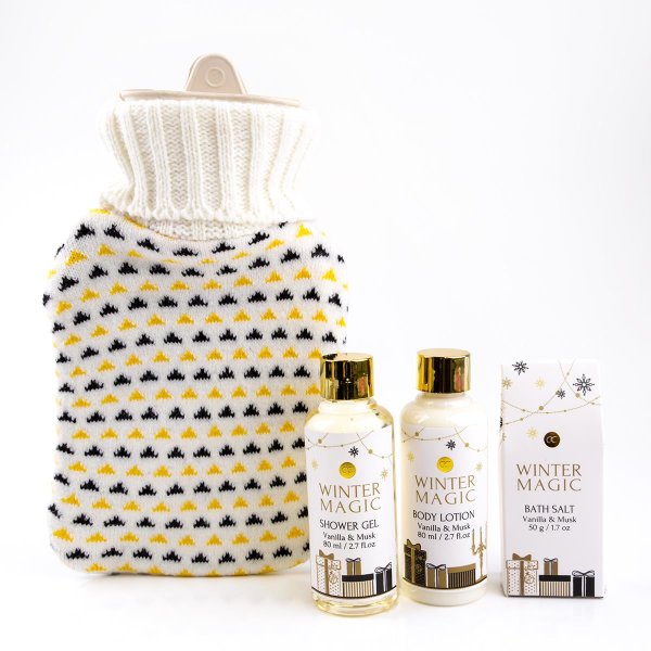 Geschenkset: Wärmflasche & Körperpflege Winter Magic  Beauty Weihnachtsgeschenk