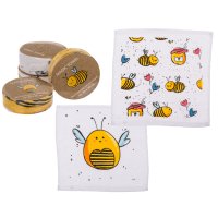 Magisches Handtuch Biene (4er Set) - Zauberhandtuch, Kinder Handtuch, Kindergeschenk, Imker