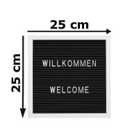 Letterboard schwarz (B:25) - Buchstaben Brett, Buchstaben...