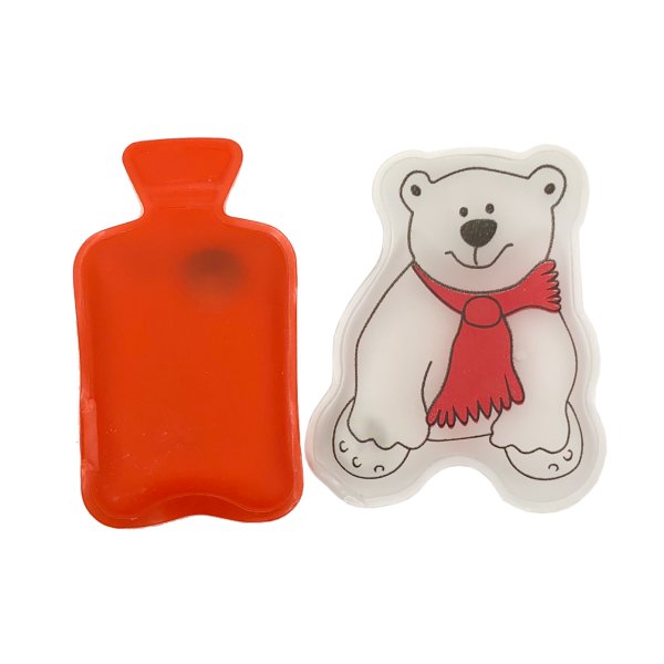 Taschenwärmer Eisbär & Wärmflasche 2er Set - Handwärmer - z.B. als Wichtelgeschenk