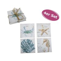 Untersetzer Maritim, 4er Set - Glasuntersetzer...