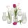 Glasvase Vintage, Klarglas Vase, H: 11,5-14 cm, 6er Set - schöne, kleine Vasen zur Tischdekoration