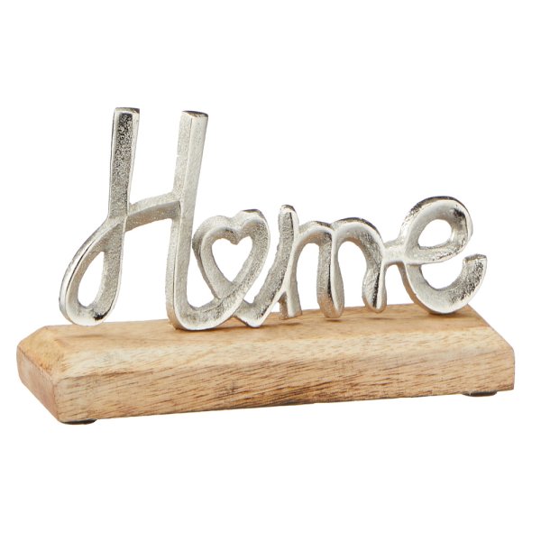 Deko Schriftzug Home aus Holz und Alu - Mangoholz Dekoration für zuha, 7,95  €