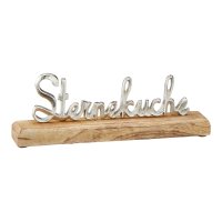 Deko Schriftzug Sterneküche Holz / Alu - Mangoholz...