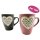 Kaffee Becher mit Herz, 2er Set - Hochzeitsgeschenk, Hochzeitstag, Gastgeschenk