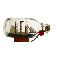 Buddelschiff, Segelschiff 12,5 cm - Flaschenschiff,...