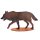 Dekofigur Wolf auf Platte im Rost Design, Rostfigur für den Garten, Gartendeko