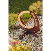 Sonnenuhr im Rost Design, Rostfigur für den Garten, Gartendeko, Terrassendeko, Edelrost