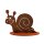 Dekofigur Schnecke auf Standplatte im Rost Design, Rostfigur, Gartendeko, Metalldeko