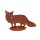 Dekofigur Fuchs auf Standplatte im Rost Design, Rostfigur, Gartendeko, Metalldeko