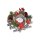 Festliches Adventsgesteck rote Sterne mit Teelichtglas, Adventsdeko (Adventskranz), weihnachtliche Tischdeko