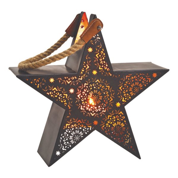 Metall Laterne Orient Marokko Stern, Bodenlaterne - Windlicht, Weihnachts Deko