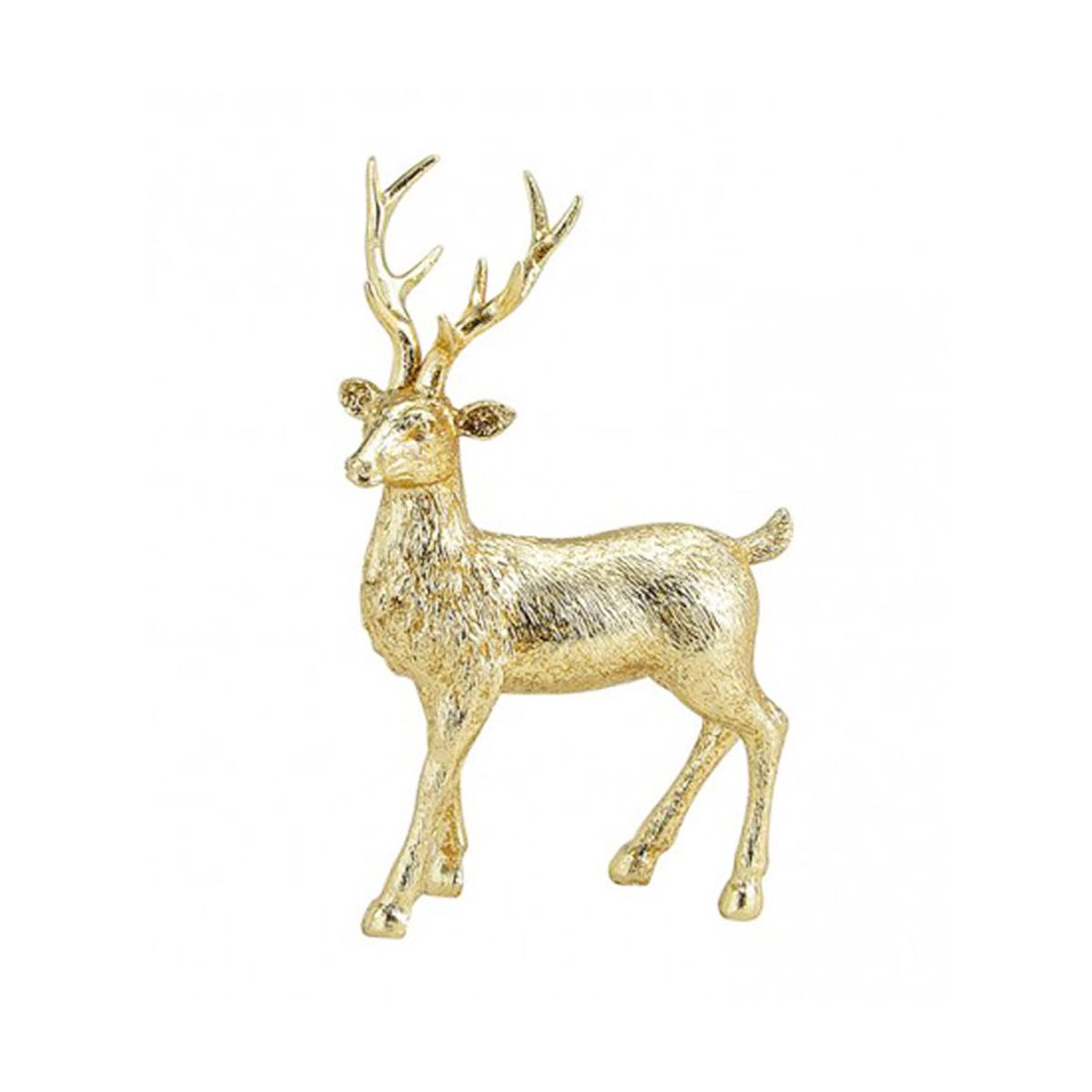 Hirsch gold 21x14 cm - De, Figur, Weihnachtsdekoration, € Deko 12,95 festliche