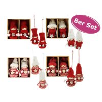 Christbaumschmuck Wichtelkinder in Strickpullovern, 8er...