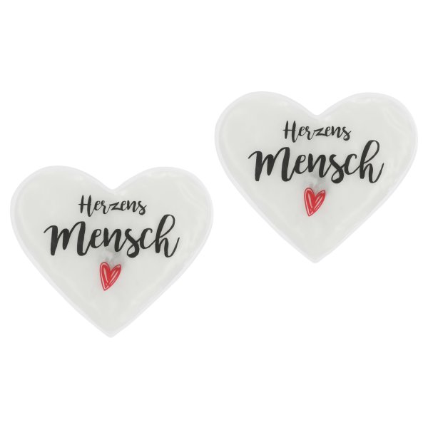 Taschenwärmer Herz Herzensmensch (2er Set) - Wichtelgeschenk, Handwärmer, Taschenheizkissen