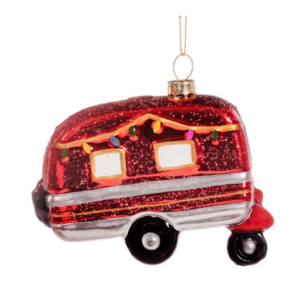 Baumschmuck Wohnwagen  - Baumkugel Caravan, Weihnachtsdeko, Christbaumkugel, Wohnanhänger