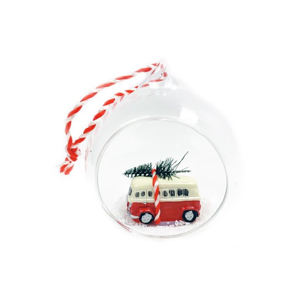 Baumschmuck kleiner Transporter - Baumkugel Camper Van, Weihnachtsdeko, Christbaumkugel