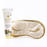 Beauty Geschenkset: Schlafmaske und Body Lotion "Winter Magic" Wellness Geschenkset